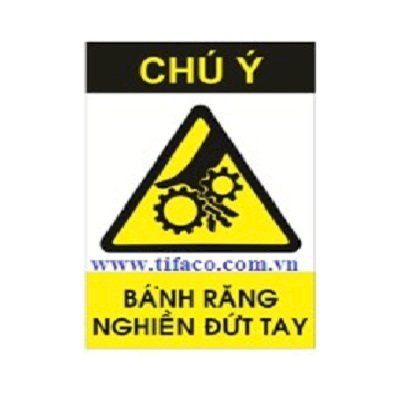 Biển báo bánh răng nghiền dứt tay 