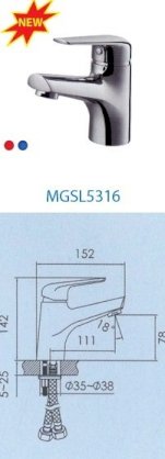 Vòi hoa sen tắm đứng Megasun MGSL5316