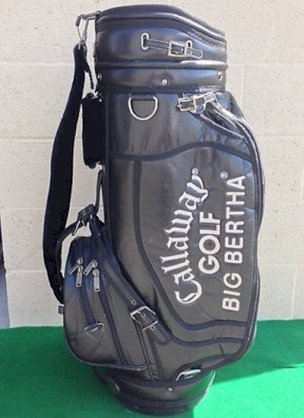 Callaway Golf Bag S2H2 Big Bertha LEATHER Staff Cart Golf Bag - Excellent Cond.