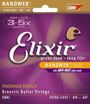 Elixir Acoustic Guitar Phosphor NanoWeb 16027