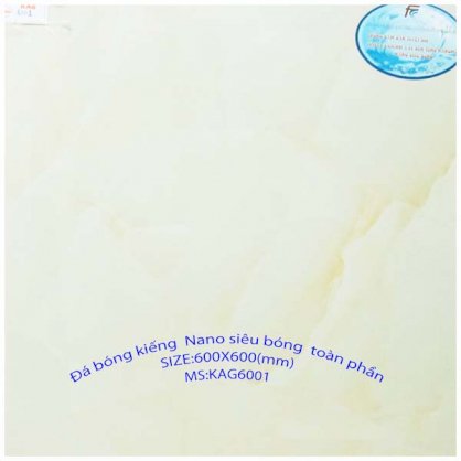 Gạch lát nền 600x600 bóng kiếng toàn phần KAG6001