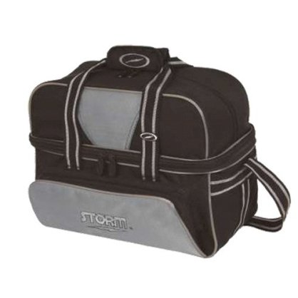 Storm 2-Ball Tote Deluxe Bowling Bag - Gray/Black/Silver
