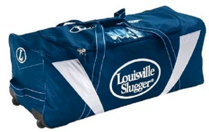 Louisville Slugger LOWG Navy Oversized Wheeled Gear Equipment Bag New