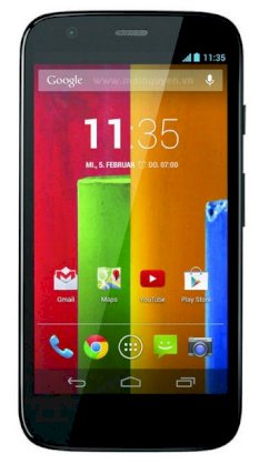 Motorola Moto G 16GB Black front Cyan back