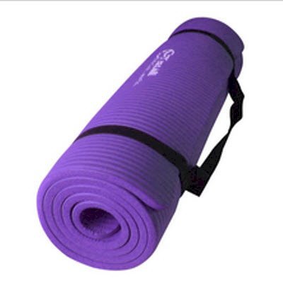Purple Premium Extra Thick Durable 68"x24"x1/2" Mat for Exercise, Yoga w/ EZ Buy