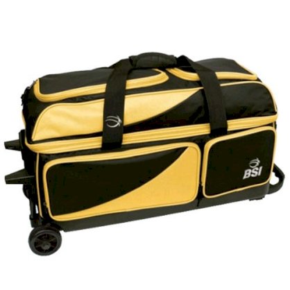BSI 3 Ball Roller Bag - Black/Yellow