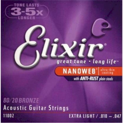 Dây đàn Guitar Acoustic - Elixir Nanoweb Bronze 11002