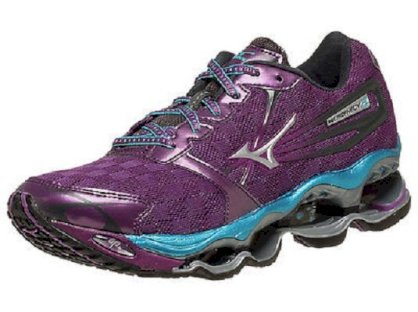 Mizuno Wave Prophecy 2 Womens Purple Turquoise Silver New Size 8
