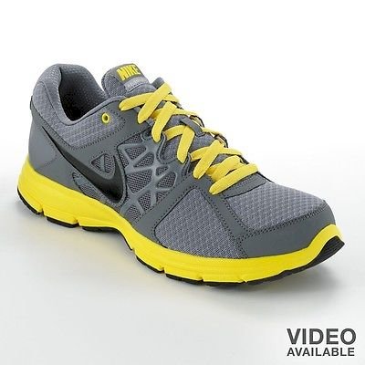 Nike Air Relentless 2 MEN Running Shoes sz 8 GREY YELLOW