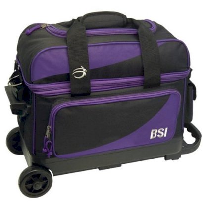 BSI 2 Ball Roller Bag - Black/Purple
