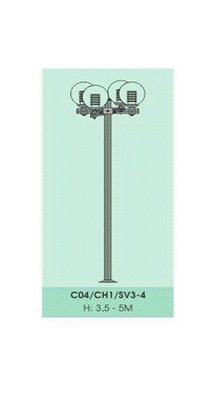 Cột đèn trang trí thân nhôm Slighting C04/CH1/SV3-4