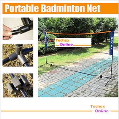 Portable Beach Volleyball Badminton Football tennis net with carrying bag