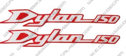Logo trang trí xe máy DYLAN TRẮNG