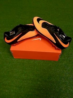 Nike Hypervenom Phatal FG - Black/Black/Bright Citrus Firm Ground Soccer NEW