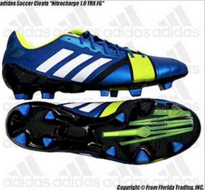 Adidas Men's Soccer Cleats "Nitrocharge 1.0 TRX FG"(8)Blue Beauty/White Q33665