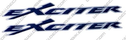 Logo trang trí xe máy EXCITER XANH