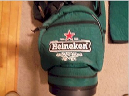 NWT Belding Bushwhacker Heineken Golf Bag with Travel Hood