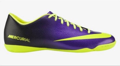 Nike Mercurial Victory IV IC Indoor Futsal Soccer Shoes 555614-570 Purple/Volt