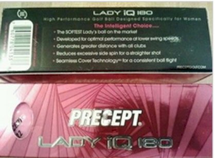 1 New (Sleeve of 3) Precept Lady iQ 180 (Pink) #22 Golf Balls See Pics