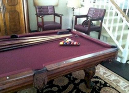 Golden west wine colored pool table 8 by 4 feet
