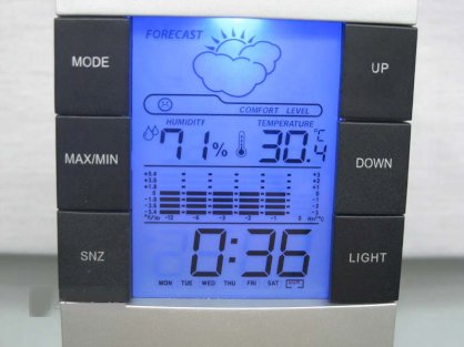 Đồng hồ đo độ ẩm, nhiệt độ, báo thức, lịch Timer forcast XS2303 