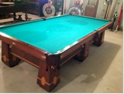 10 Foot 1926 Brunswick Medalist Convertible Antique Pool Table Billiards Carom