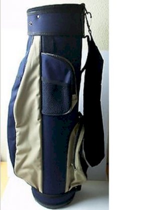 Bennington Blue and Tan Carry Bag, 5 pound weight, 5 divisions for clubs