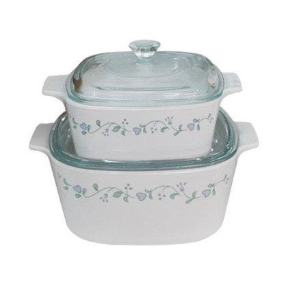 Bộ 2 nồi thủy tinh Corningware A-131-CC 