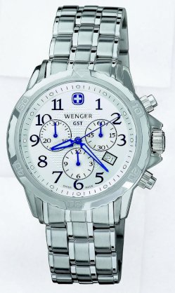 Wenger GST Chronograph Watch on a Bracelet with Patterned Dial 78259