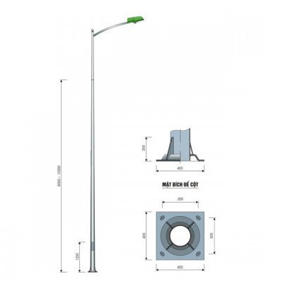 Cột thép cao áp bát giác Phú Thắng PT 20