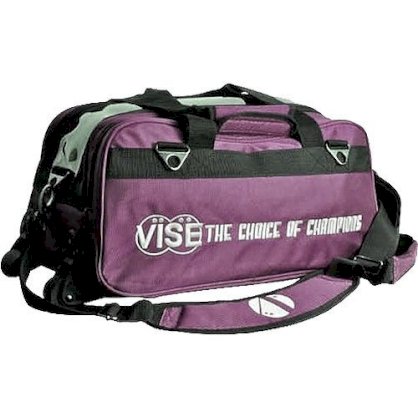 Vise 2 Ball Clear Top Tote Roller Purple Bowling Bag