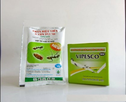 Phấn diệt kiến & côn trùng (Vipesco dạng viên 9g và dạng bột)