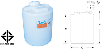 Bồn chứa hóa chất Pakco CEN1K5B-M154