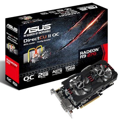 ASUS R9270-DC2OC-2GD5 (AMD Radeon R9 270, GDDR5 2GB, 256bit, PCI-E 3.0)