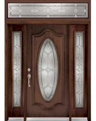 Cửa chính gỗ Óc Chó (Walnut Wood Door) 3 cánh MS 001