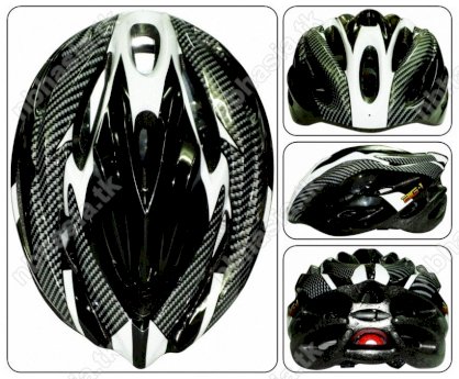 Mũ bảo hiểm xe đạp cao cấp Big One M006 - Đen sọc trắng