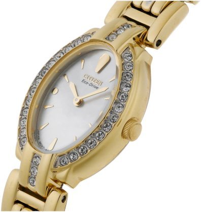 Citizen Women's EW8722-59D Eco-Drive Silhouette Swarovski Crystal Accented Gold-Tone Watch