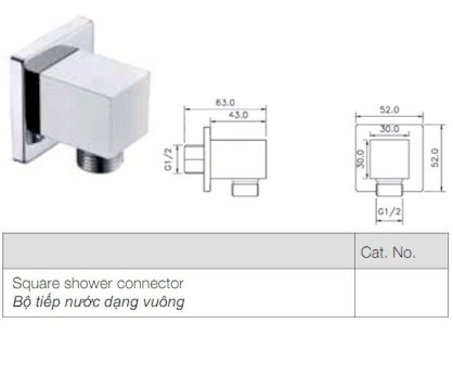 Van tiếp nước dạng vuông Hafele 60009