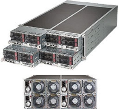 Server Supermicro SuperServer F627R3-RTB+ 4U Twin Rackmount Server Barebone (Four Nodes) Dual LGA 2011 (Per Node) Intel C602 DDR3 1866/1600/1333/1066/800