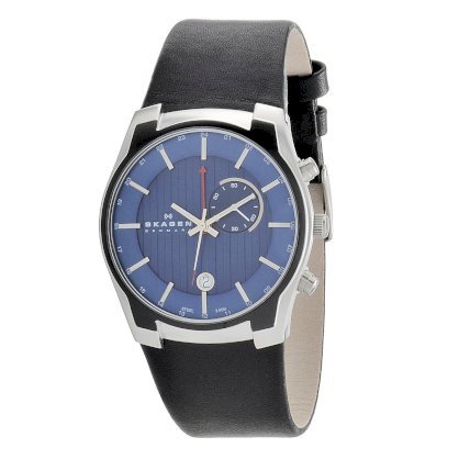 Skagen Men's 853XLSLN Steel Gmt Dual-Time Function, Alarm, Blue Dial Watch