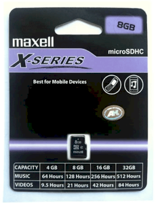 Maxell X-Series MicroSDHC 2GB Class 4