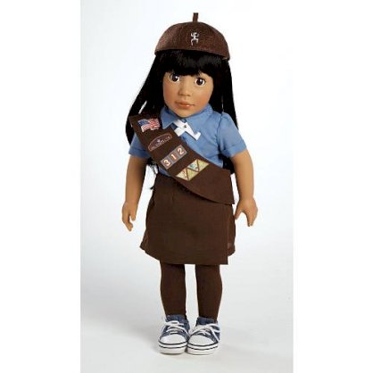 Adora Ava Girl Scout Brownie 18 inch Doll Ensemble - Black Hair/Brown Eyes