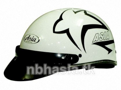 Mũ bảo hiểm ASIA - 105 Trắng - Tem ngôi sao