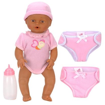 You & Me 16 inch Mommy Change My Diaper Baby Doll - African American