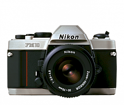 Máy ảnh cơ Nikon FM-10 35mm SLR Camera 35-70mm f/3.5-4.8 Zoom Lens
