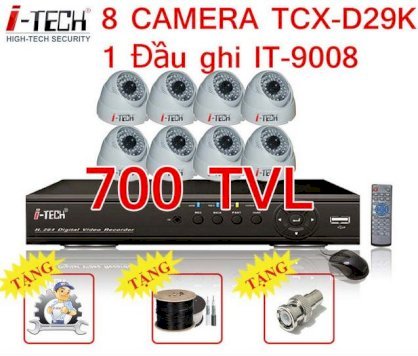 Bộ camera giám sát cho tư gia i-Tech 9-8K