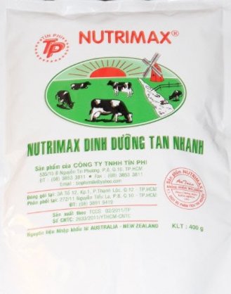 Sữa bột Nutrimax dinh dưỡng tan nhanh 400g