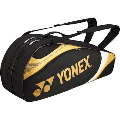  Yonex Tournament Basic 6 Pack Racquet Bag Black/Gold