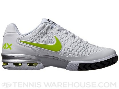 Nike Men's Air Cage Court Tennis Shoe  white / venom green/silver