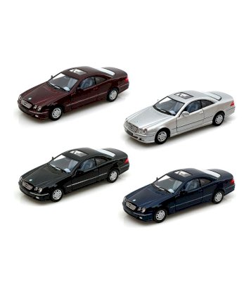 Kinsmart Diecast 1:38 Scale Set Of 4 Pieces Mercedes Benz CL 500